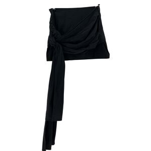 Reformation Chic Black Maya Size 6 Cotton Blend Skirt